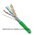 Data Center 10g 600MHz CAT6A Shielded STP LAN Cable Green